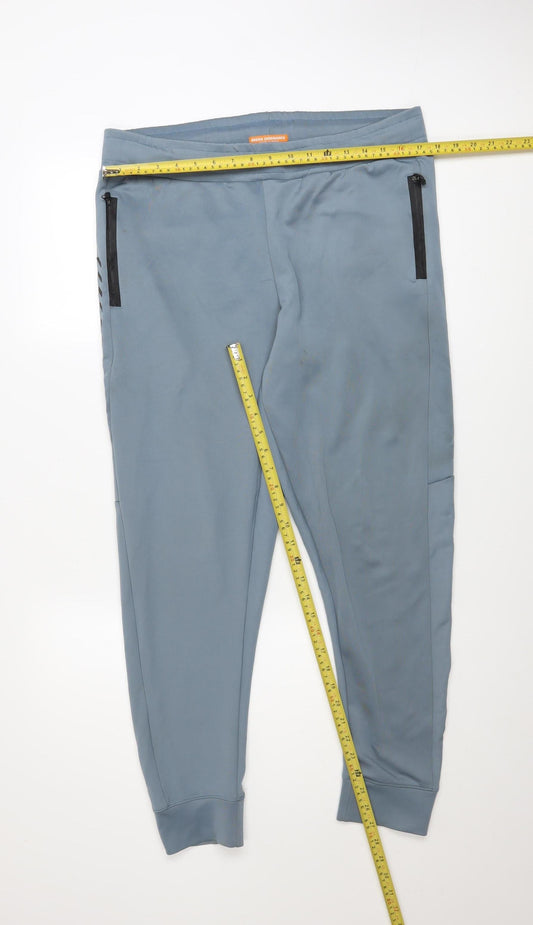Mens UK Size L Urban Dominance Slim Fit Jogger Blue Trousers
