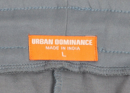 Mens UK Size L Urban Dominance Slim Fit Jogger Blue Trousers