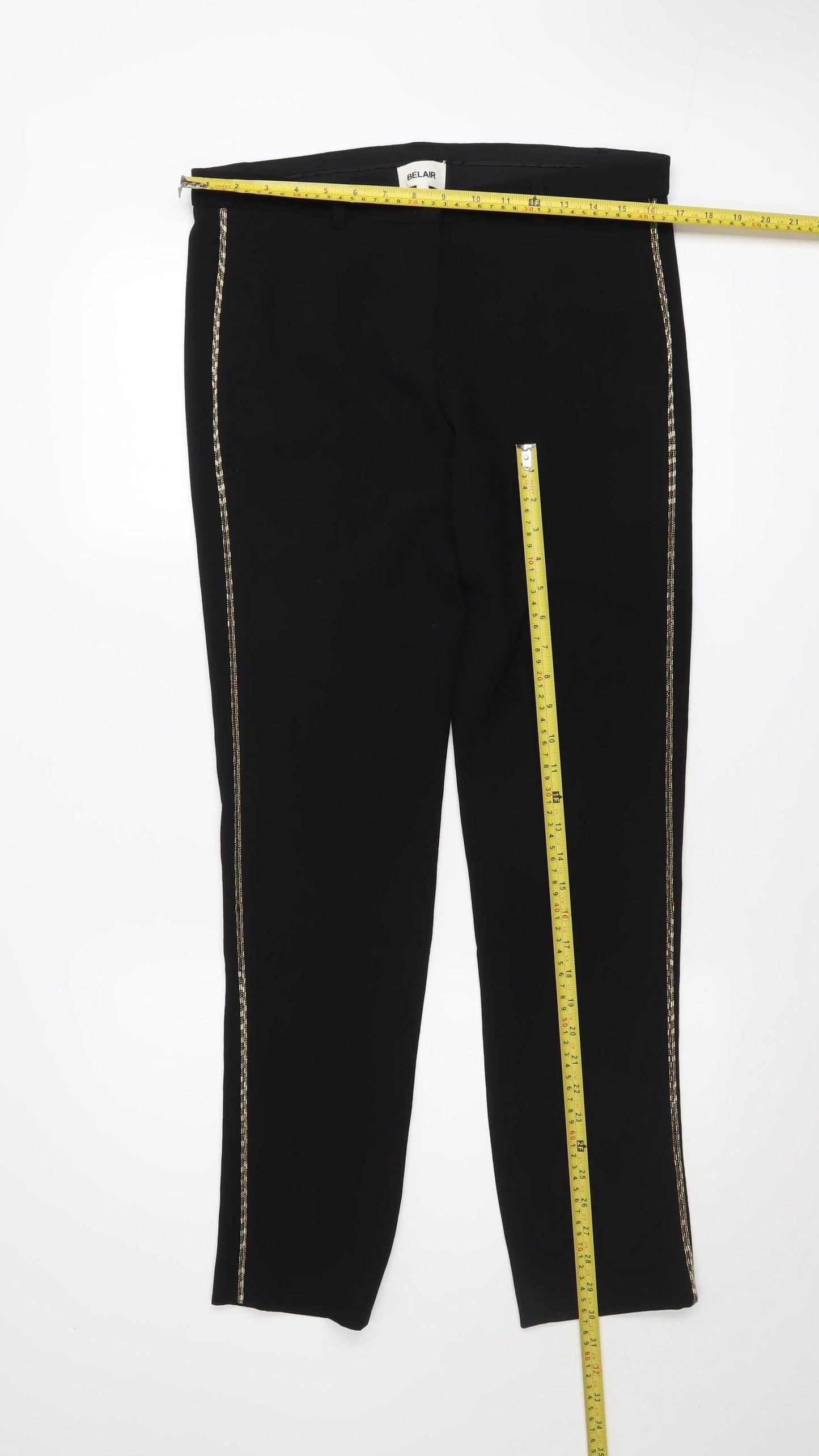 Womens UK Size 12 Belair Slim Fit Casual Business Party/Cocktail Black Trousers