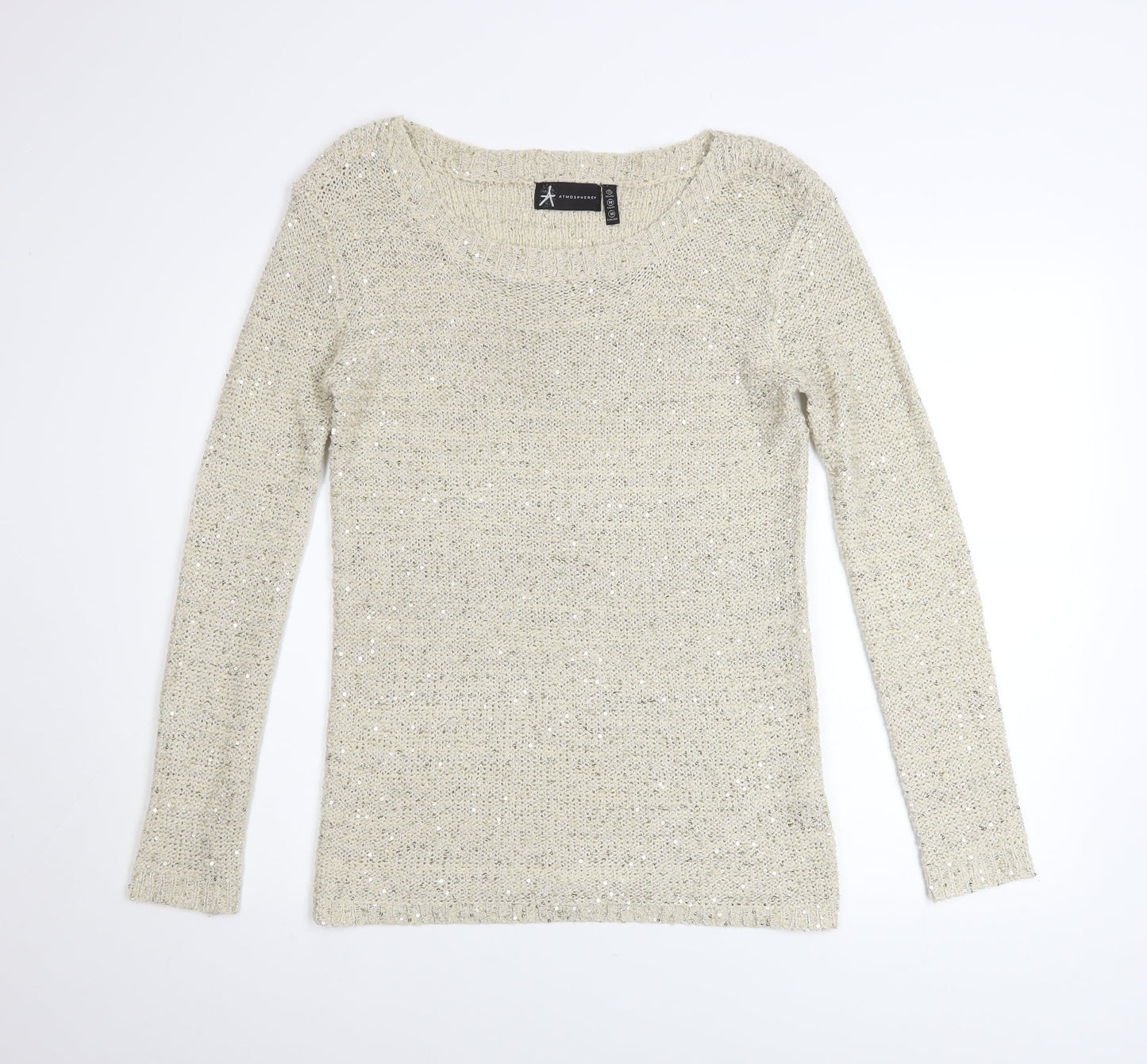 Womens UK Size 10 Atmosphere Beige Pullover Jumper