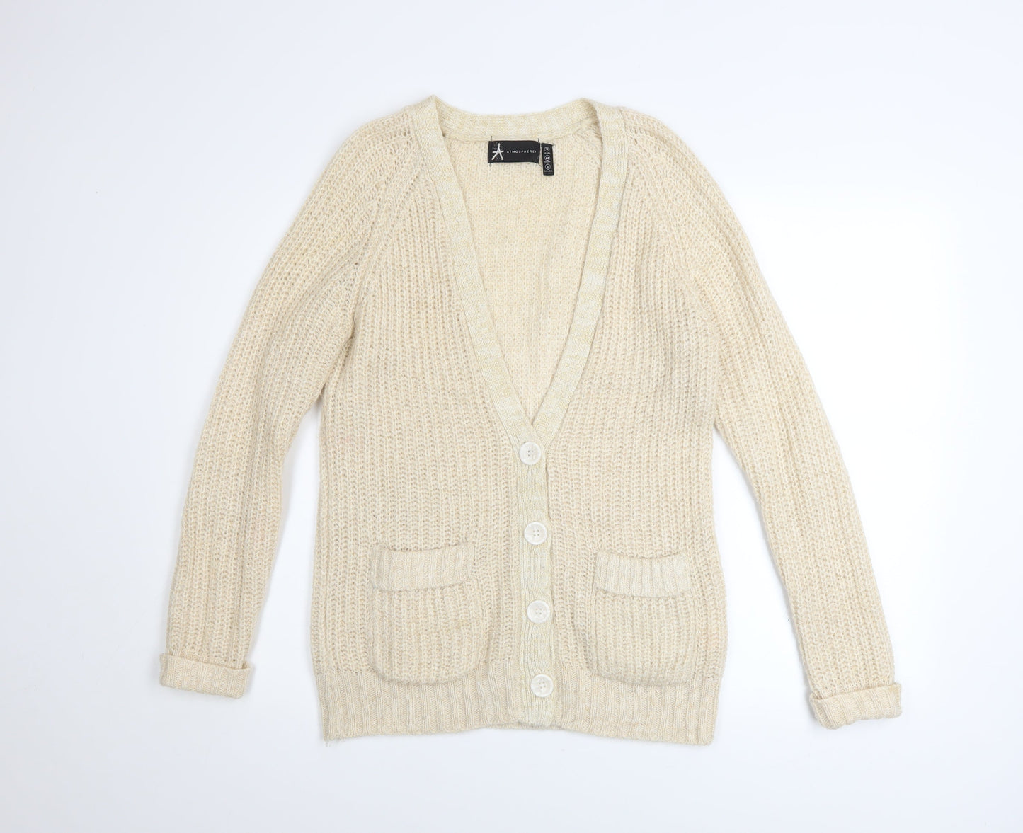Womens UK Size 12 Atmosphere Beige Cardigan Jumper