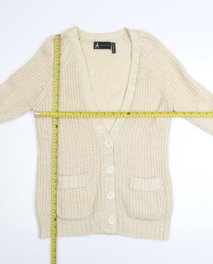 Womens UK Size 12 Atmosphere Beige Cardigan Jumper