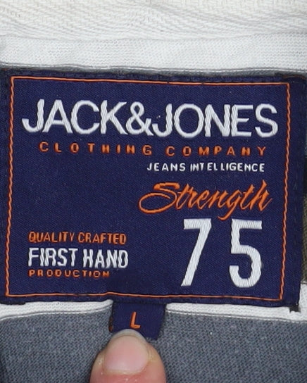 Mens UK Size L JACK & JONES Cotton Polo Shirt