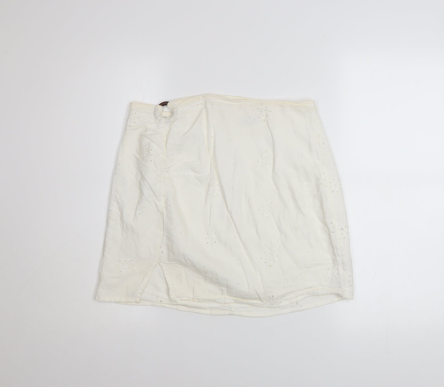 Womens UK Size M Bershka A-Line Cotton Skirt