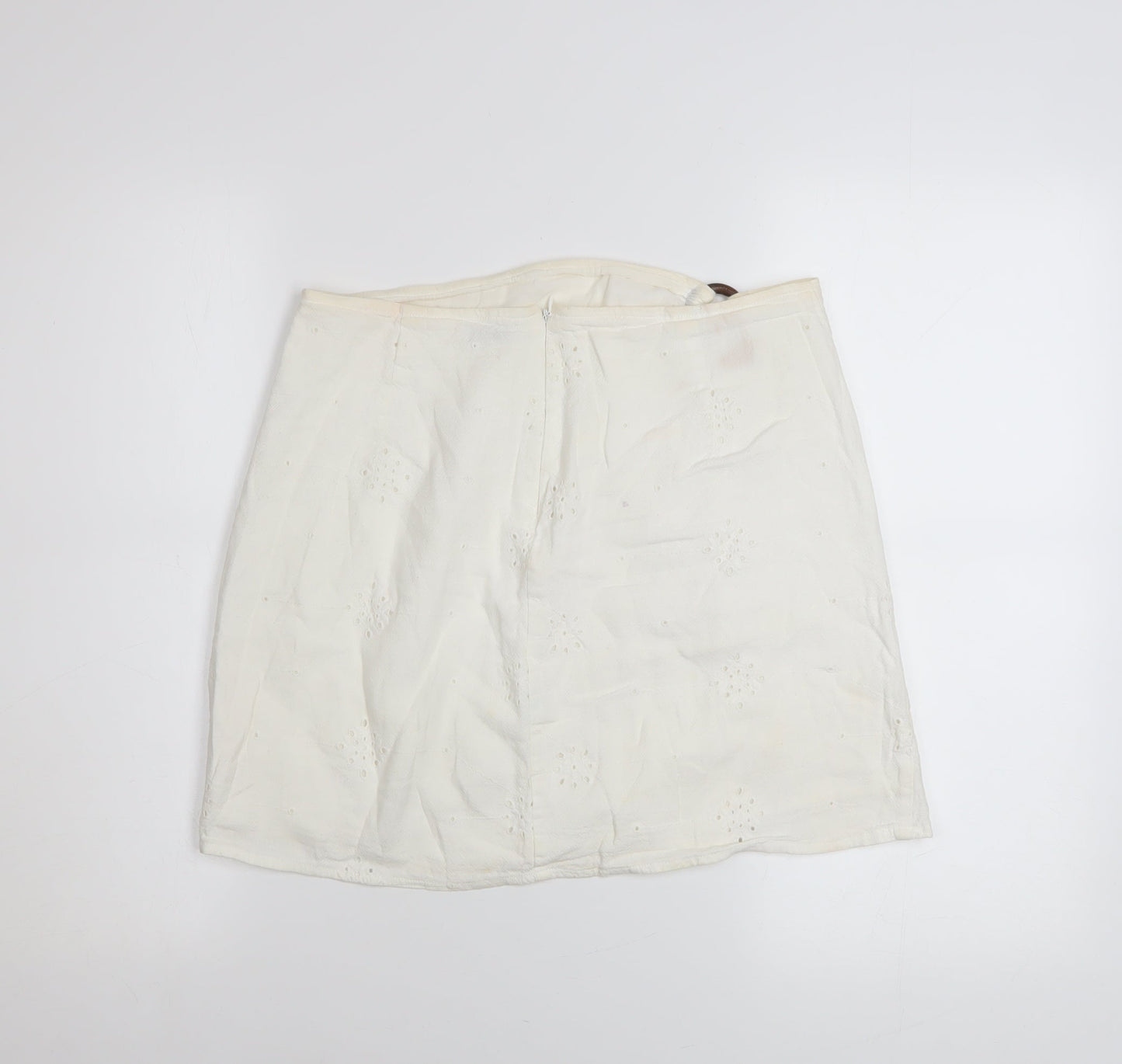 Womens UK Size M Bershka A-Line Cotton Skirt
