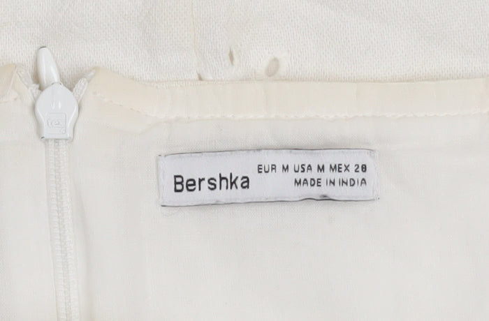 Womens UK Size M Bershka A-Line Cotton Skirt
