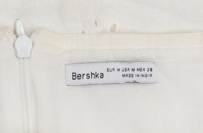 Womens UK Size M Bershka A-Line Cotton Skirt