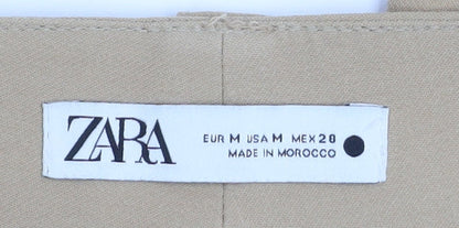 Womens UK Size M Zara Regular Fit Chino Beige Trousers