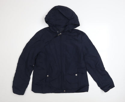Womens UK Size 14 St Bernard Blue Anorak Coat