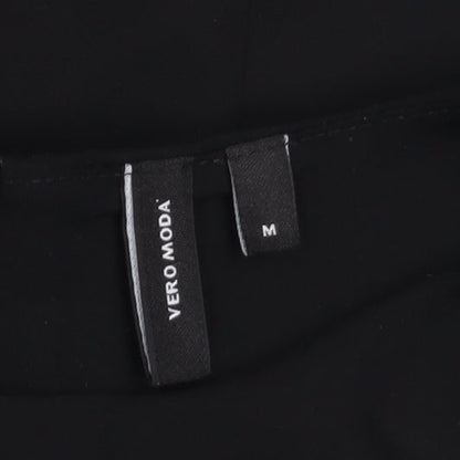 Womens UK Size M VERO MODA Black Wrap Blouse