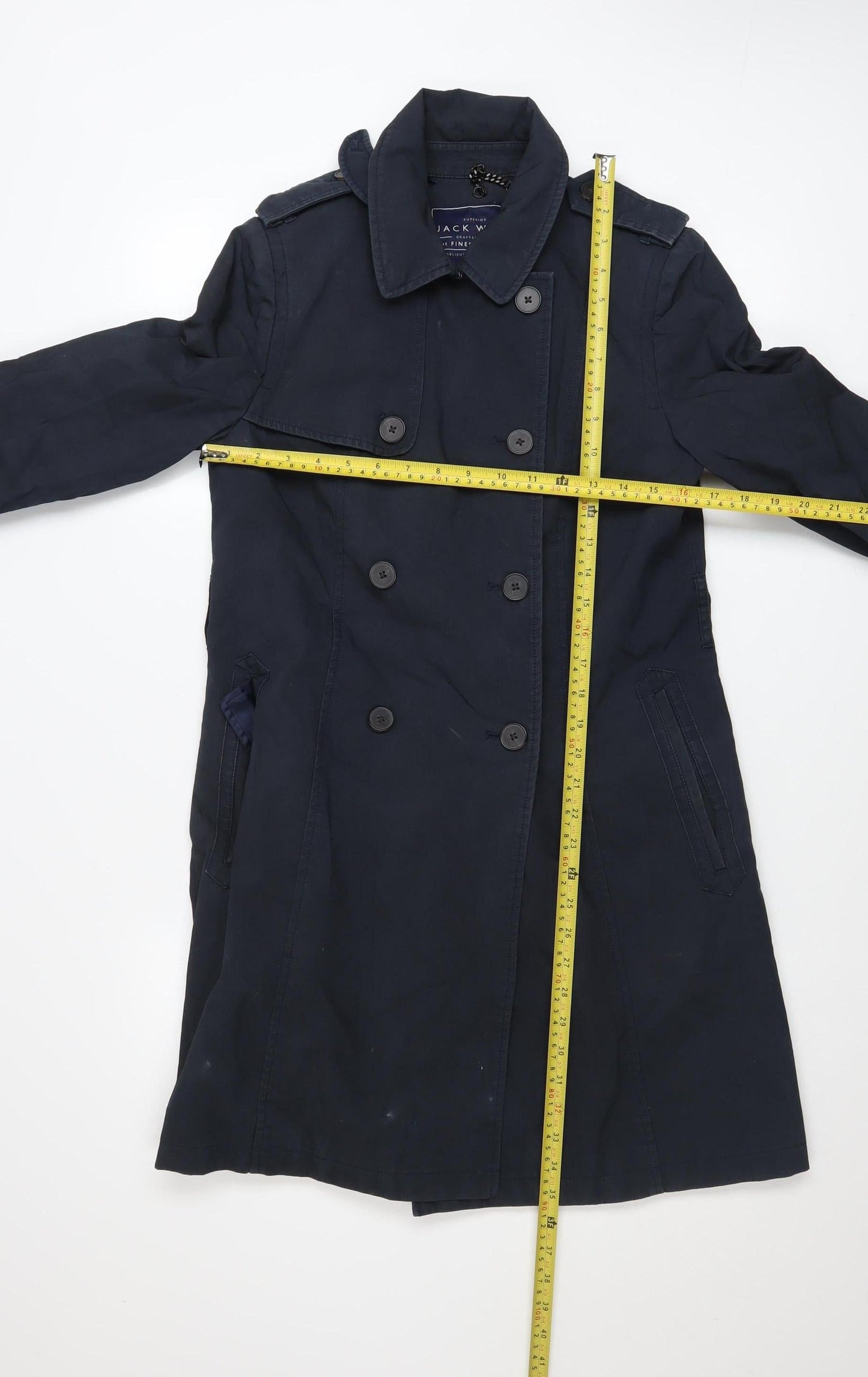 Womens UK Size 10 Jack Wills Blue Trench Coat
