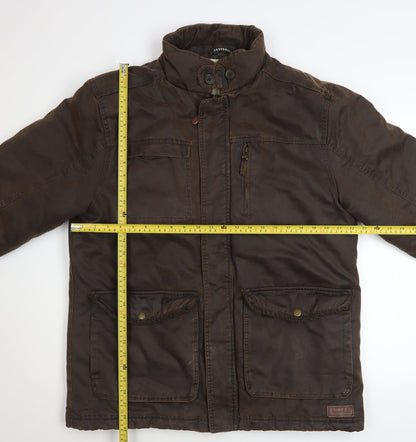 Mens UK Size M Weird Fish Brown Parka Coat