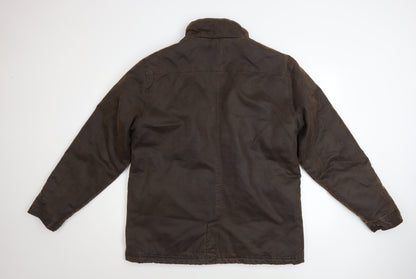 Mens UK Size M Weird Fish Brown Parka Coat