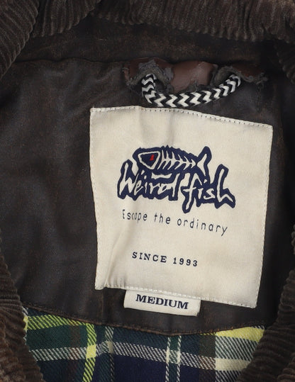 Mens UK Size M Weird Fish Brown Parka Coat