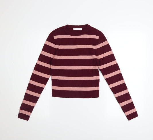 Womens UK Size S Easy Wear Red Pullover Sweatshirt