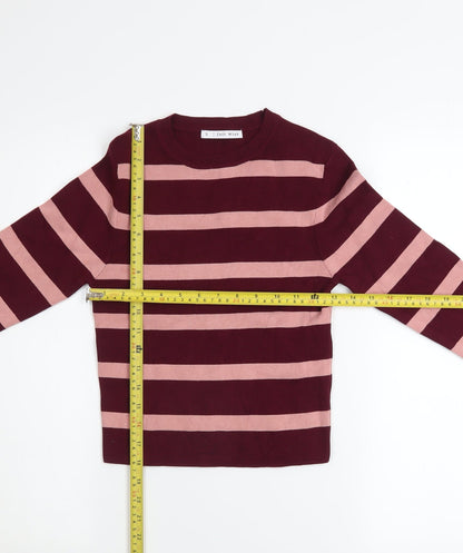 Womens UK Size S Easy Wear Red Pullover Sweatshirt