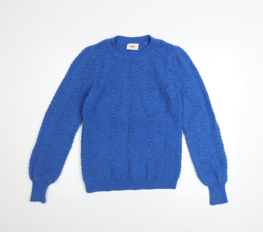 Womens UK Size 2XS Hush Blue Pullover Jumper