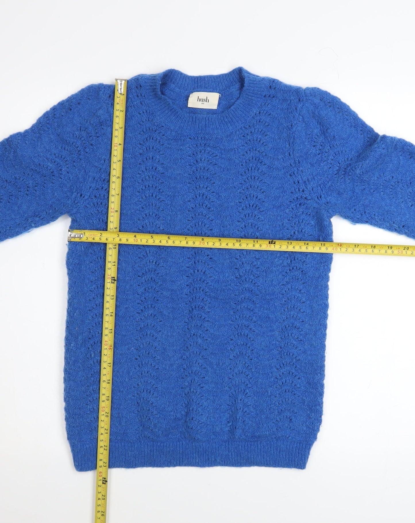 Womens UK Size 2XS Hush Blue Pullover Jumper
