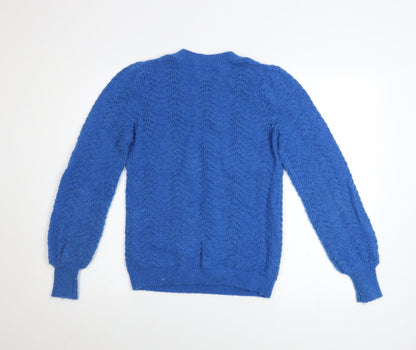 Womens UK Size 2XS Hush Blue Pullover Jumper