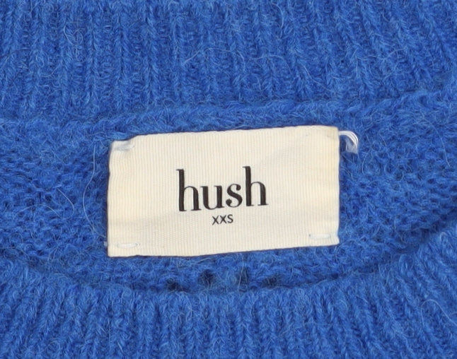 Womens UK Size 2XS Hush Blue Pullover Jumper