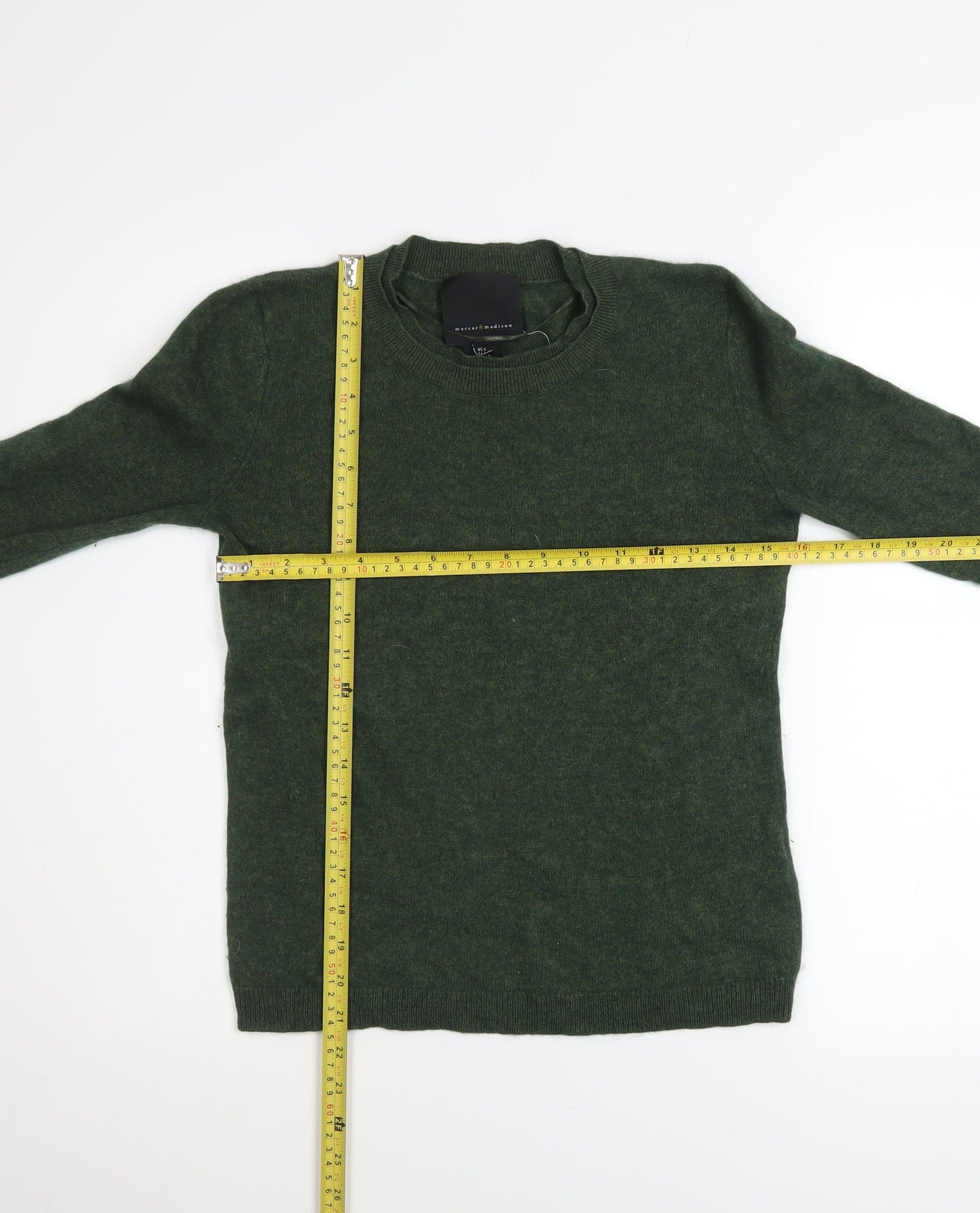 Mens UK Size S Mercer & Madison Green Pullover Jumper