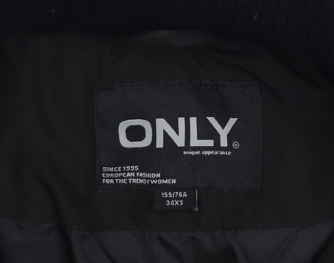 Womens UK Size 3XS Only Black Puffer Jacket