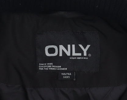 Womens UK Size 3XS Only Black Puffer Jacket
