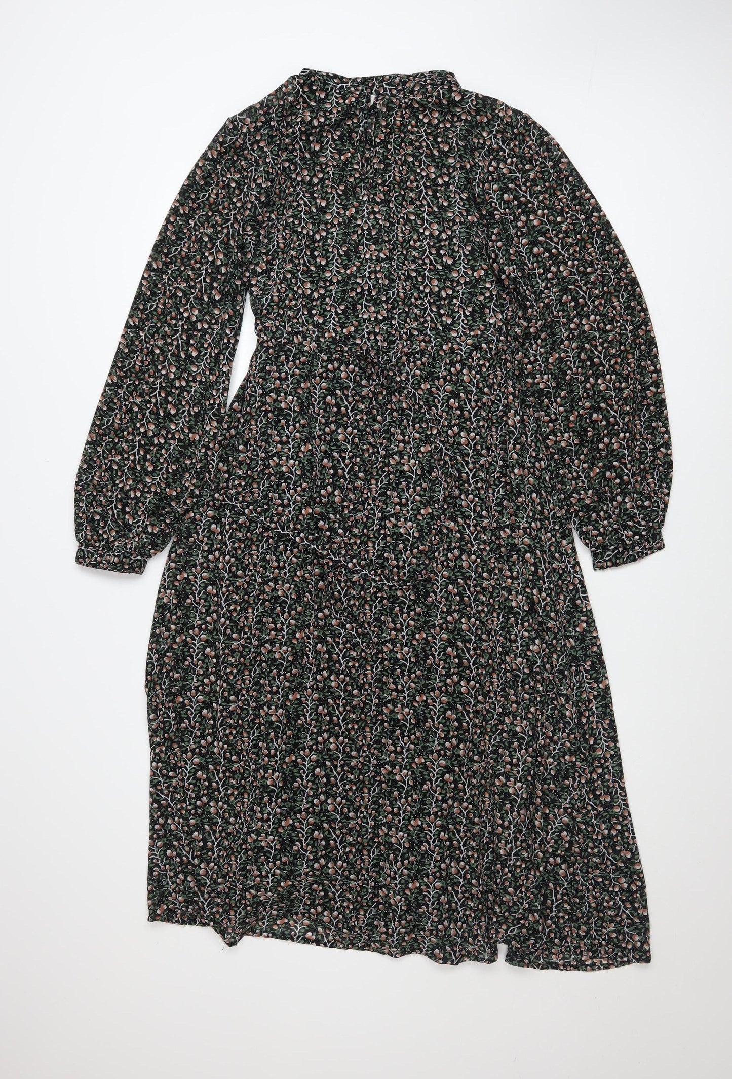 OBJECT Womens Multicoloured Floral Midi Fit & Flare Dress Size 8