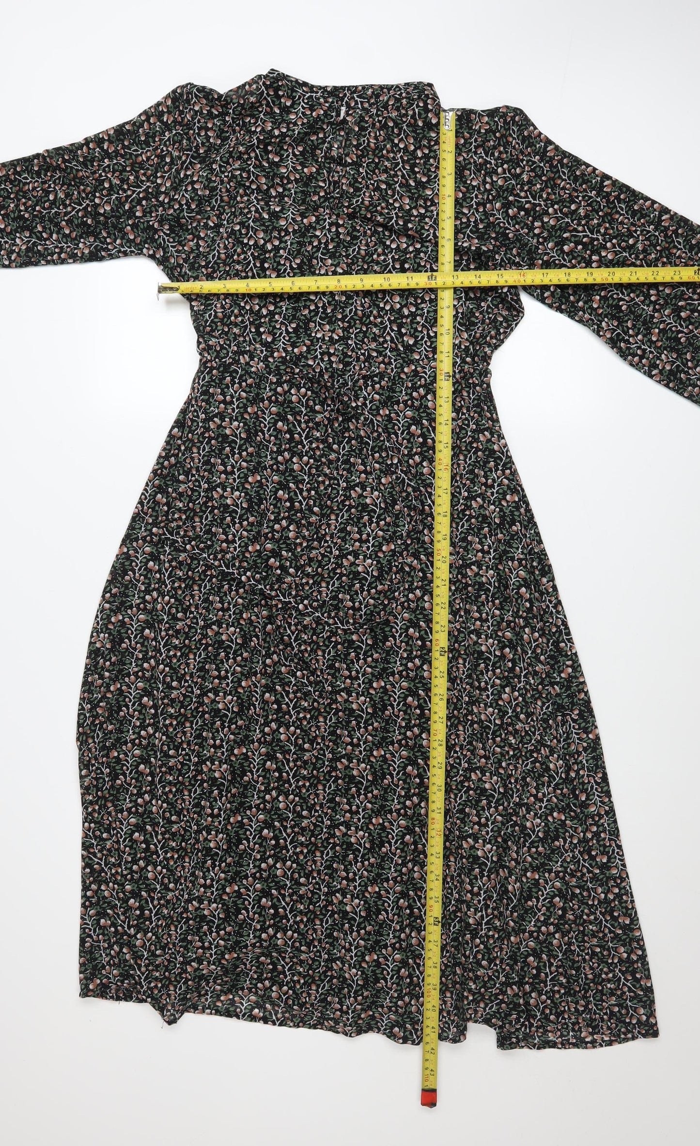 OBJECT Womens Multicoloured Floral Midi Fit & Flare Dress Size 8