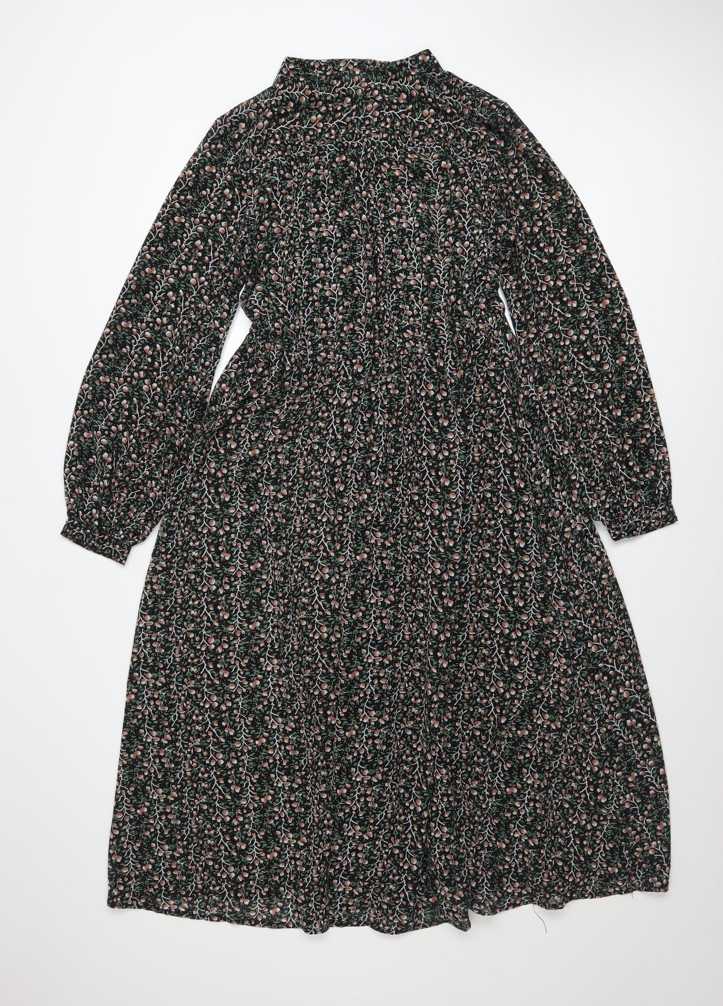 OBJECT Womens Multicoloured Floral Midi Fit & Flare Dress Size 8