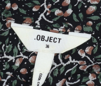 OBJECT Womens Multicoloured Floral Midi Fit & Flare Dress Size 8