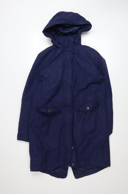 Mens UK Size S Lands' End Blue Parka Coat