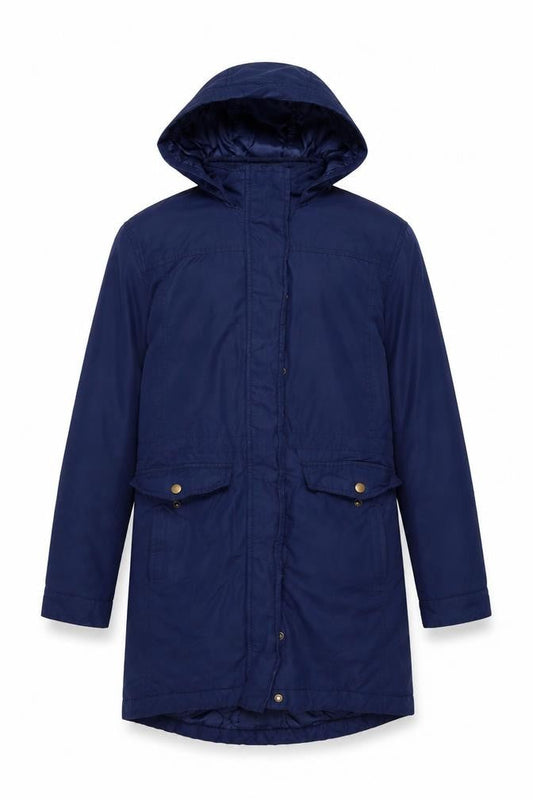 Mens UK Size S Lands' End Blue Parka Coat