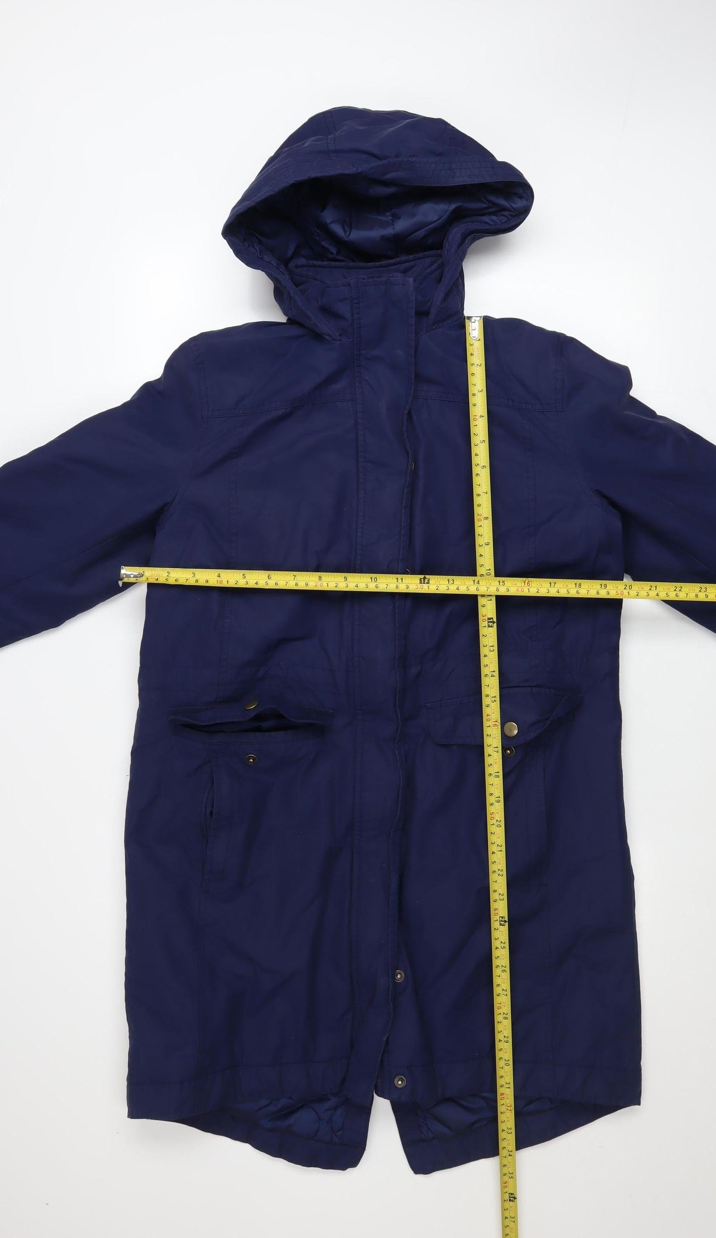 Mens UK Size S Lands' End Blue Parka Coat