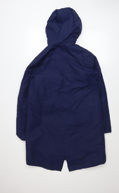 Mens UK Size S Lands' End Blue Parka Coat