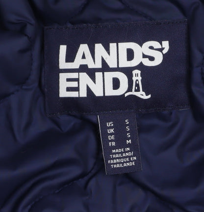 Mens UK Size S Lands' End Blue Parka Coat