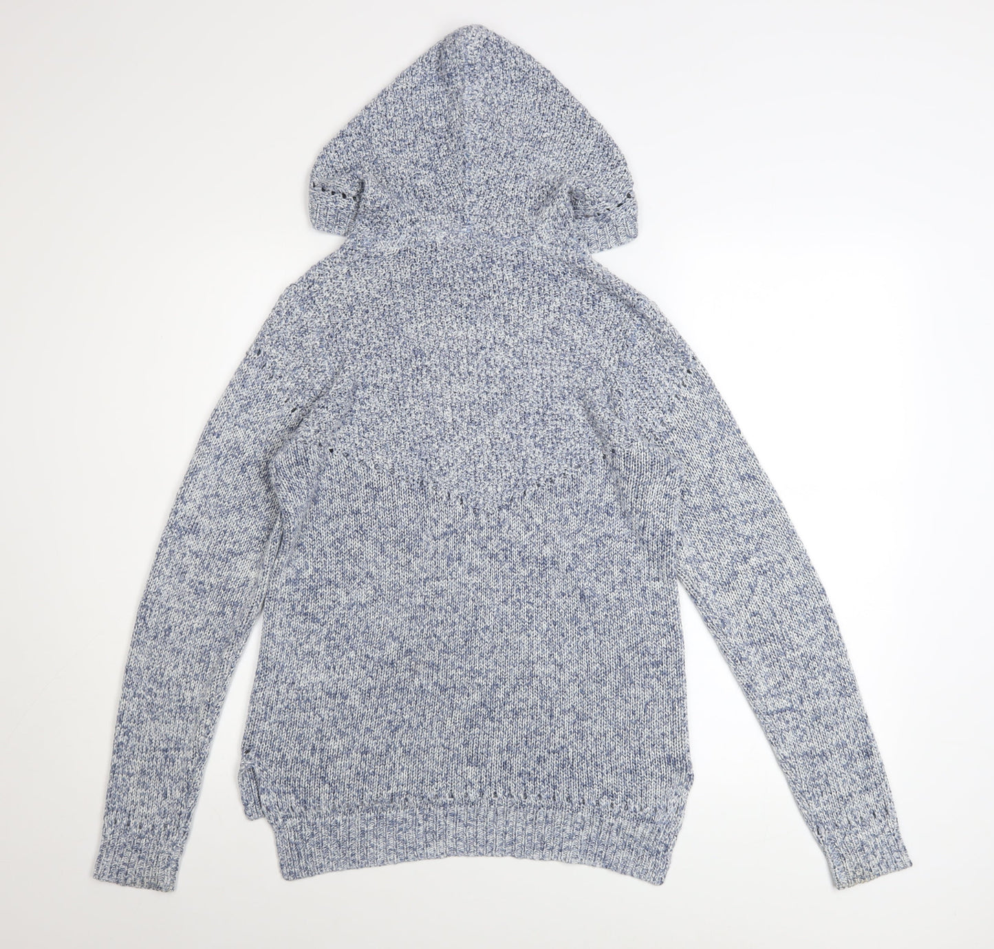 Womens UK Size 8 Animal Blue Pullover Hoodie