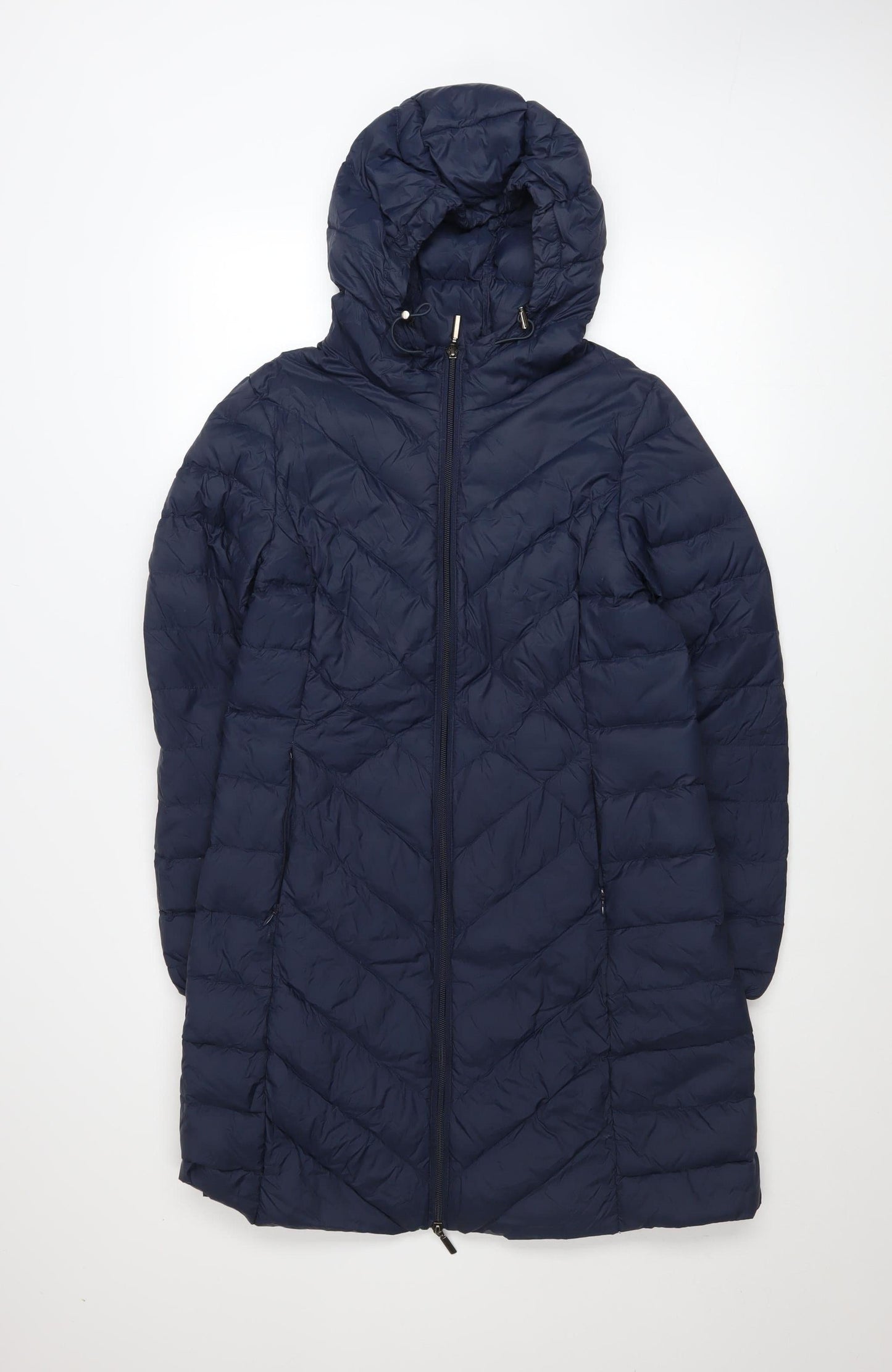 David Barry Women’s Blue Long Hooded Down Puffer Coat Size 12