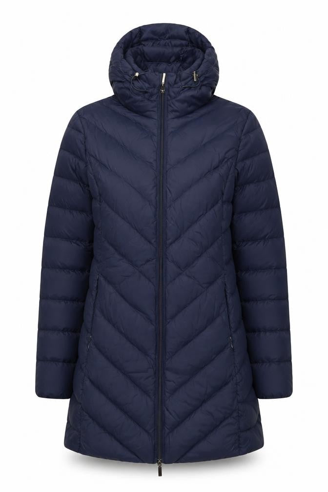 Womens UK Size 12 David Barry Blue Puffer Jacket