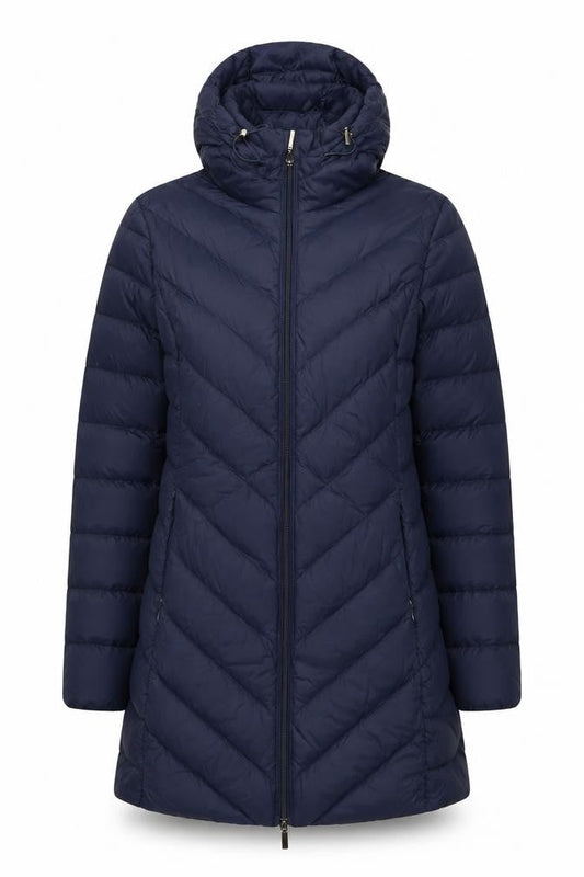 Womens UK Size 12 David Barry Blue Puffer Jacket