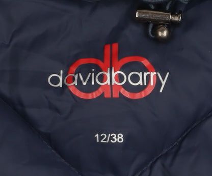 David Barry Women’s Blue Long Hooded Down Puffer Coat Size 12