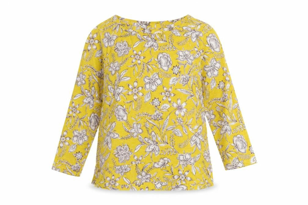 Womens UK Size 8 Marks and Spencer Yellow Tunic T-Shirt