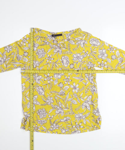 Womens UK Size 8 Marks and Spencer Yellow Tunic T-Shirt