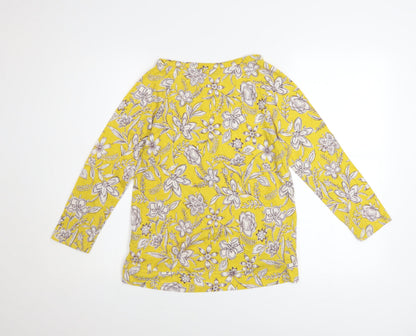 Womens UK Size 8 Marks and Spencer Yellow Tunic T-Shirt