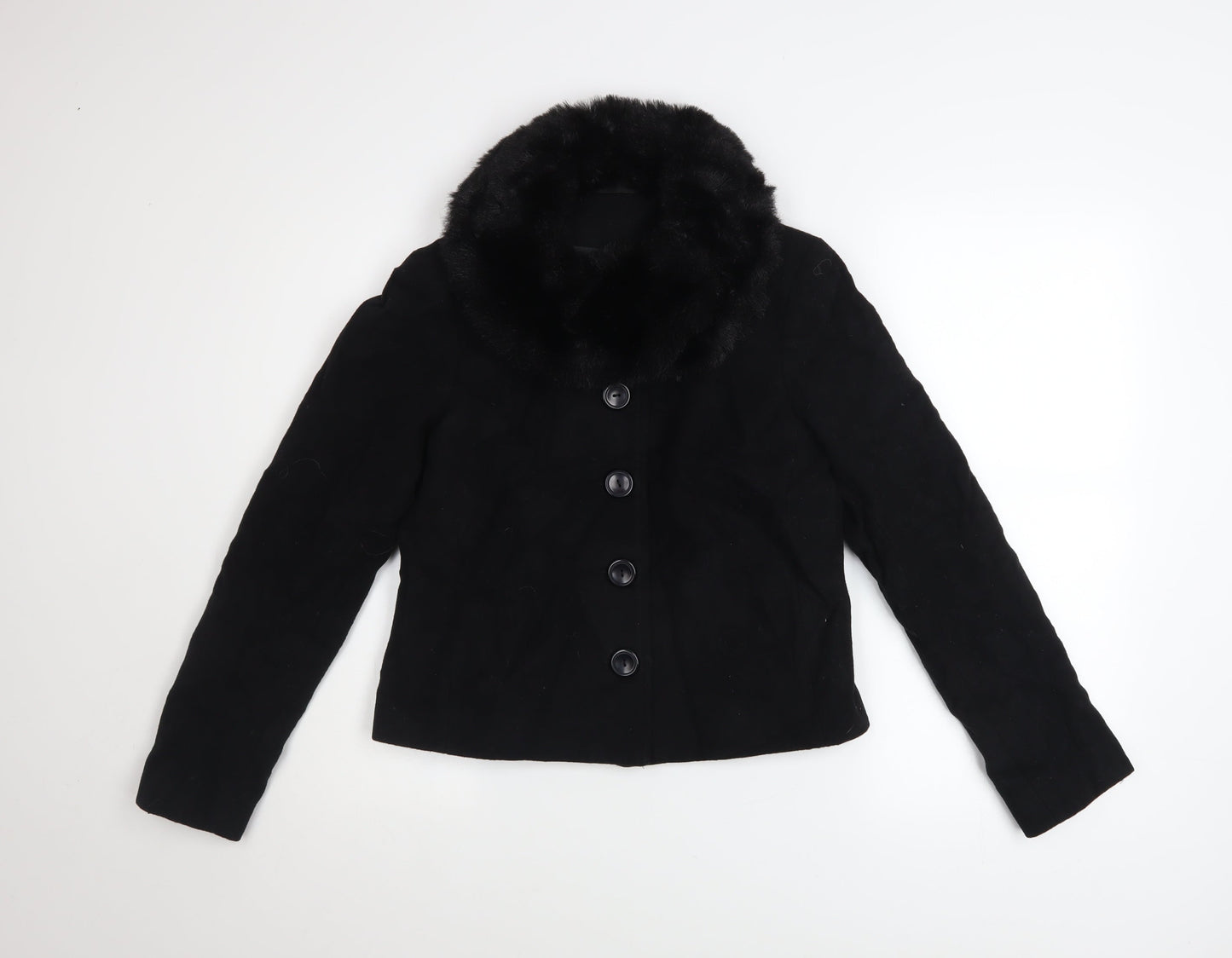 Womens UK Size 10 New Look Black Basic Jacket