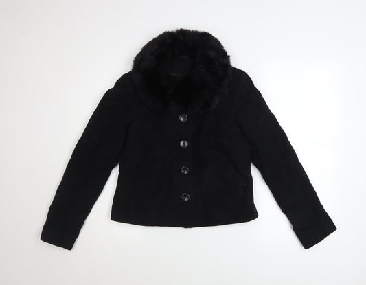 Womens UK Size 10 New Look Black Basic Jacket
