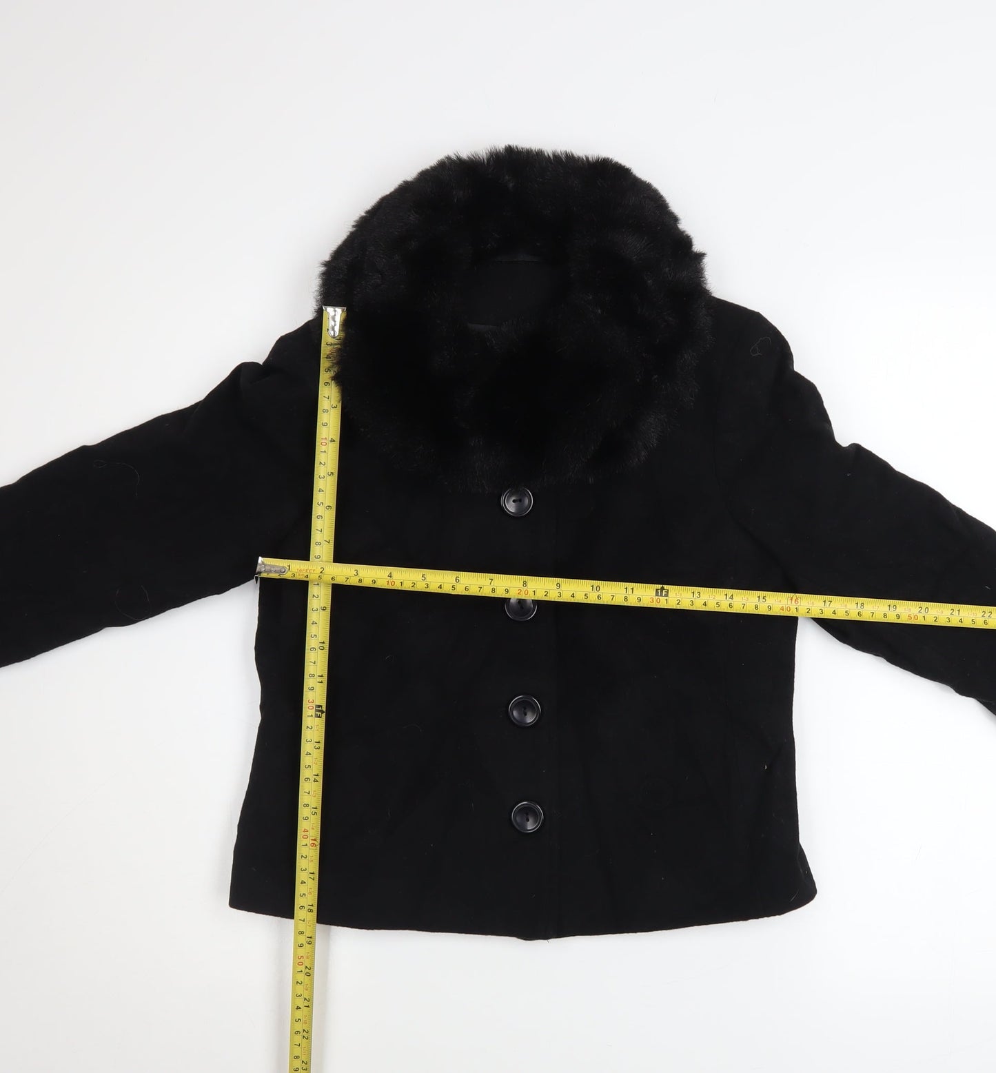 Womens UK Size 10 New Look Black Basic Jacket