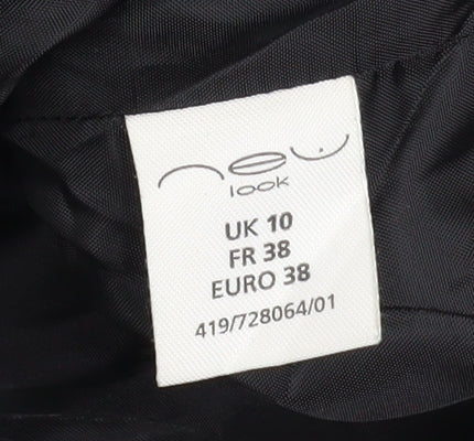 Womens UK Size 10 New Look Black Basic Jacket
