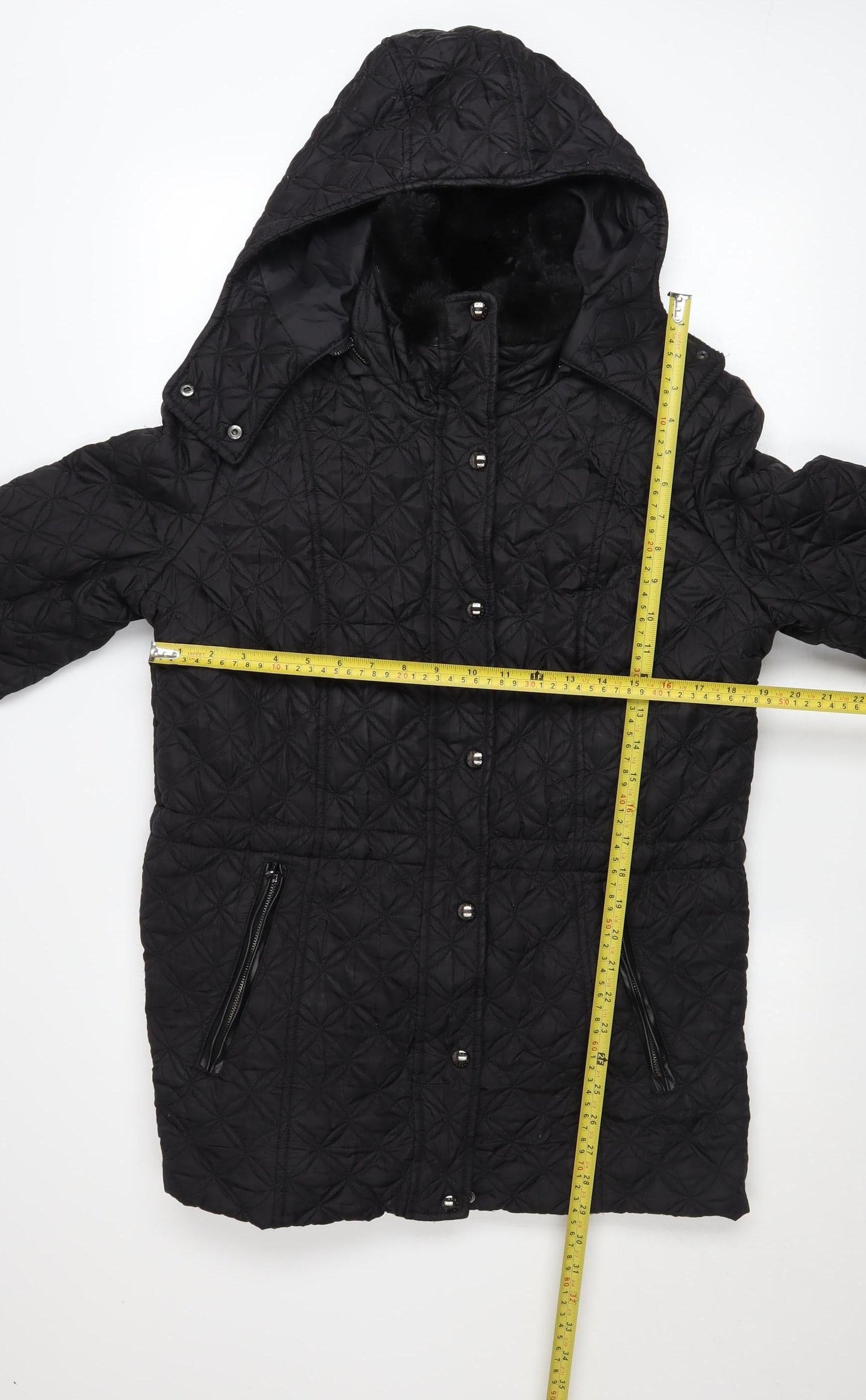 Womens UK Size M Marc New York Black Quilted Coat
