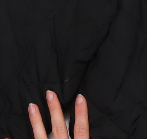 Firetrap Womens Black Quilted Mid-Length Jacket Size 14